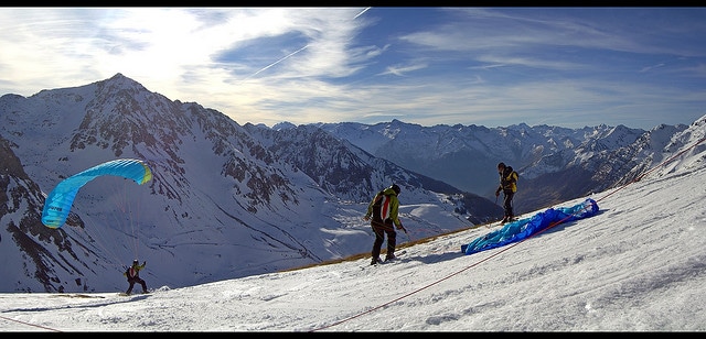 Skier au Grand Tourmalet dans les Pyrénées