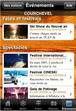 Applications iPhone pour le ski