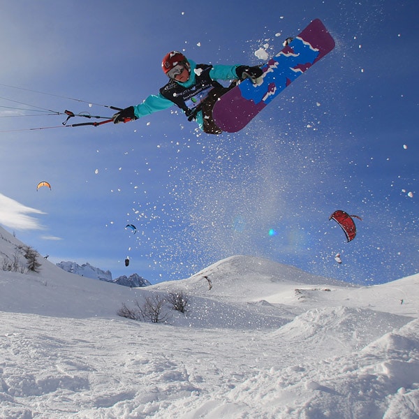 Pratiquer le snowkite à Serre Chevalier