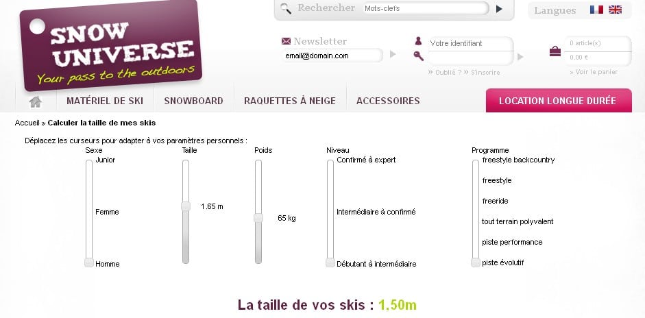 Acheter ses skis en ligne