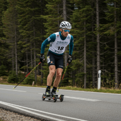 Le ski à roulettes : l&rsquo;entrainement hors saison que les skieurs testent de plus en plus
